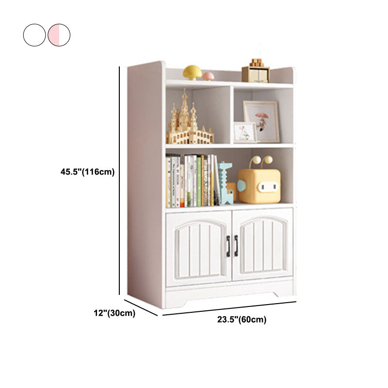 Modern Standard Shelf Bookcase Engineered Wood Closed Back Book Shelf for Living Room