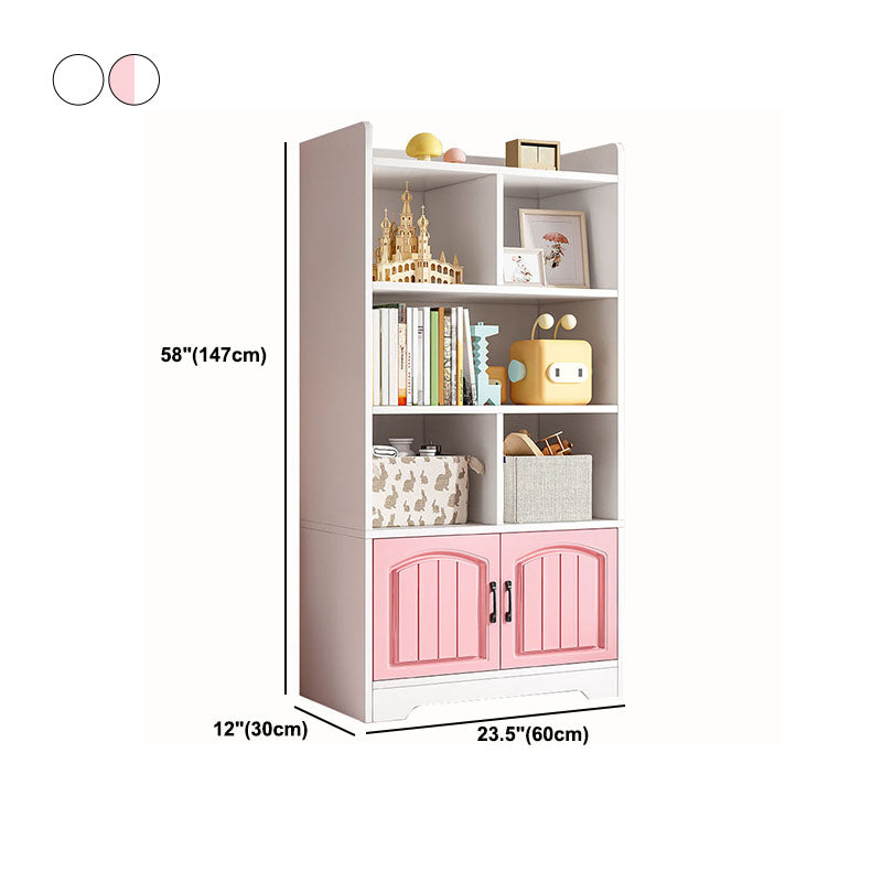 Modern Standard Shelf Bookcase Engineered Wood Closed Back Book Shelf for Living Room