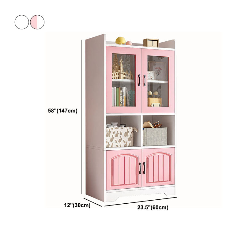 Modern Standard Shelf Bookcase Engineered Wood Closed Back Book Shelf for Living Room
