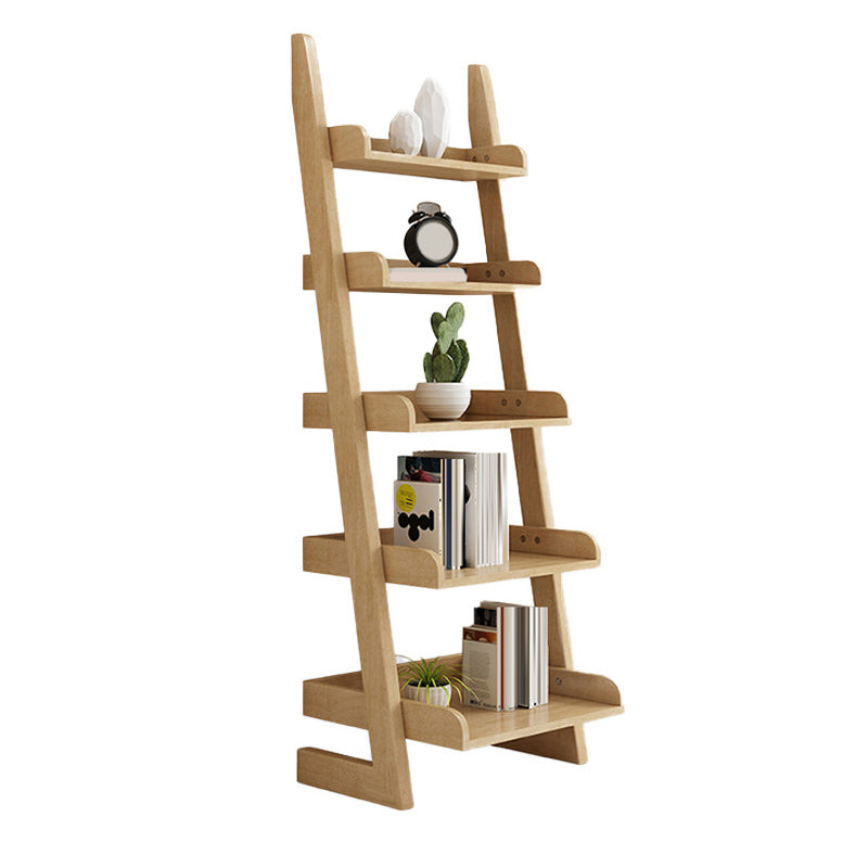 55.1-Inch H Wood Bookshelf Home Office 5-Shelf Etagere Bookcase