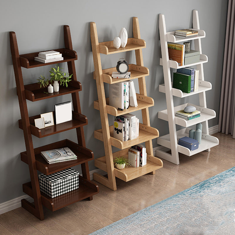 55.1-Inch H Wood Bookshelf Home Office 5-Shelf Etagere Bookcase