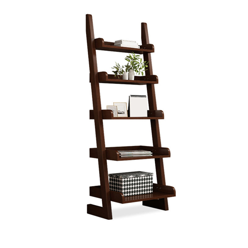 55.1-Inch H Wood Bookshelf Home Office 5-Shelf Etagere Bookcase