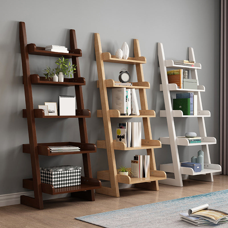 55.1-Inch H Wood Bookshelf Home Office 5-Shelf Etagere Bookcase