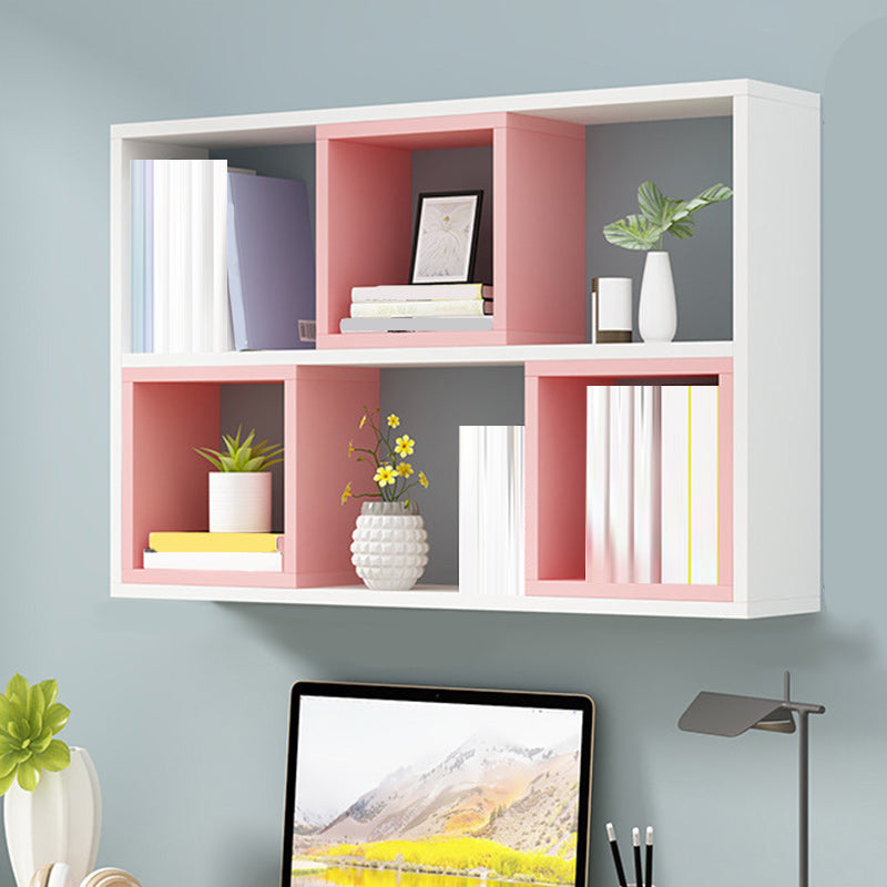 Modern Engineered Wood Book Shelf Wall Mounted Closed Back Shelf Bookcase for Home