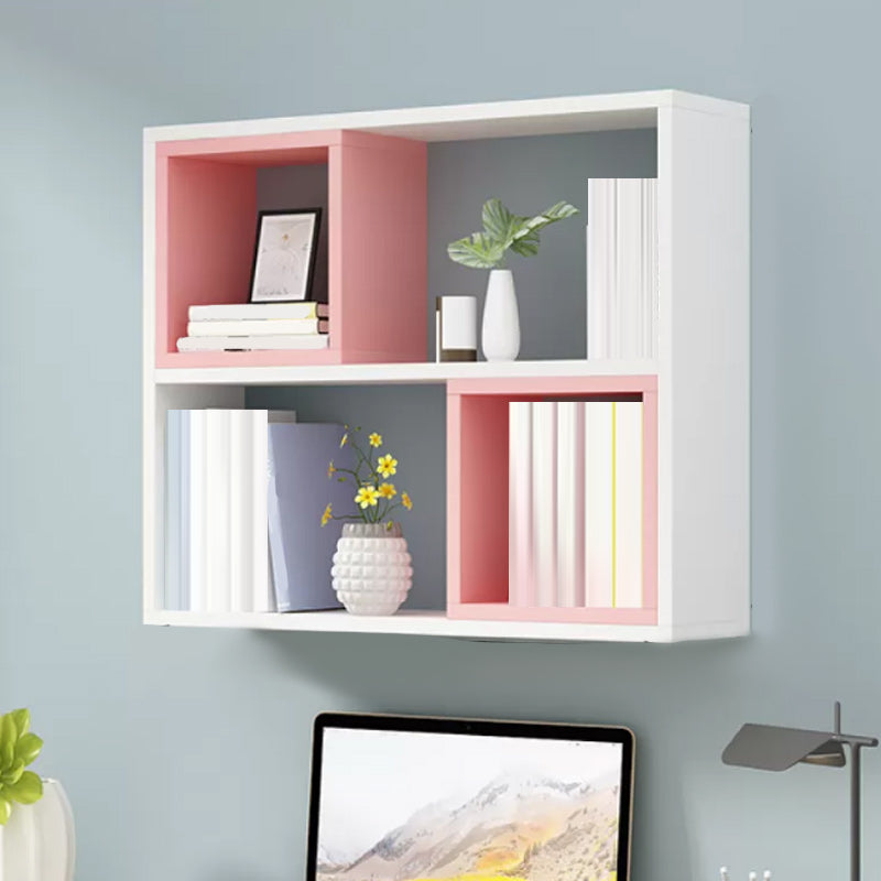 Modern Engineered Wood Book Shelf Wall Mounted Closed Back Shelf Bookcase for Home