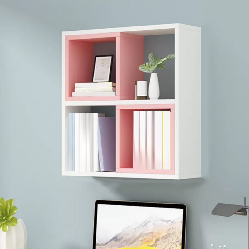 Modern Engineered Wood Book Shelf Wall Mounted Closed Back Shelf Bookcase for Home