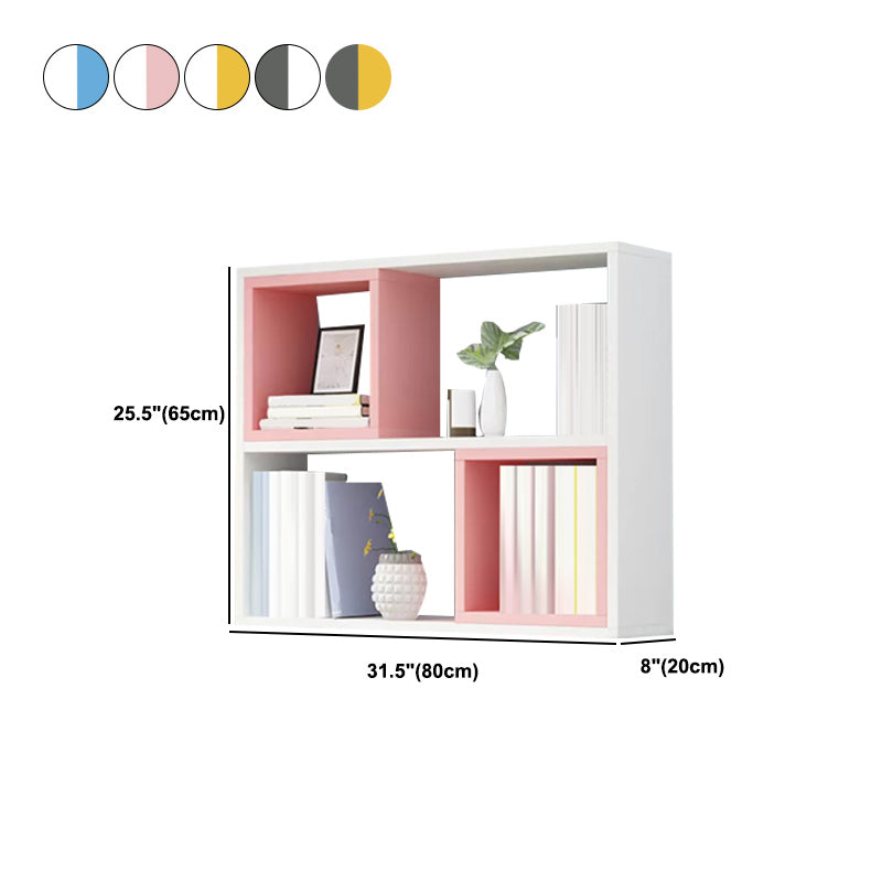 Modern Engineered Wood Book Shelf Wall Mounted Closed Back Shelf Bookcase for Home