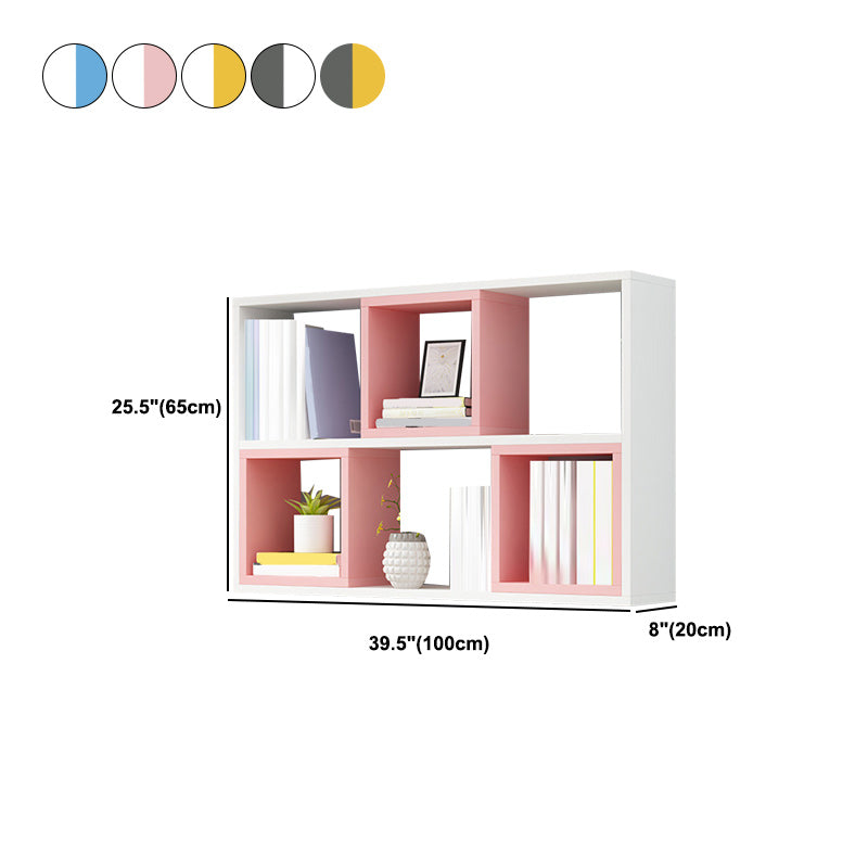 Modern Engineered Wood Book Shelf Wall Mounted Closed Back Shelf Bookcase for Home