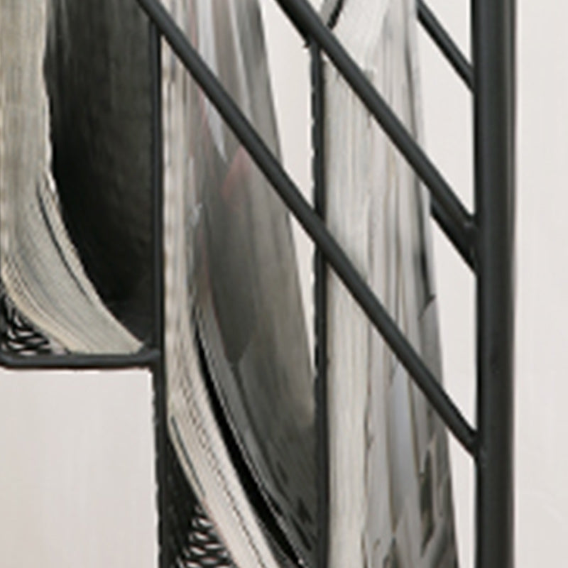 Modern Metal Bookshelf Geometric Vertical Closed Back Bookcase