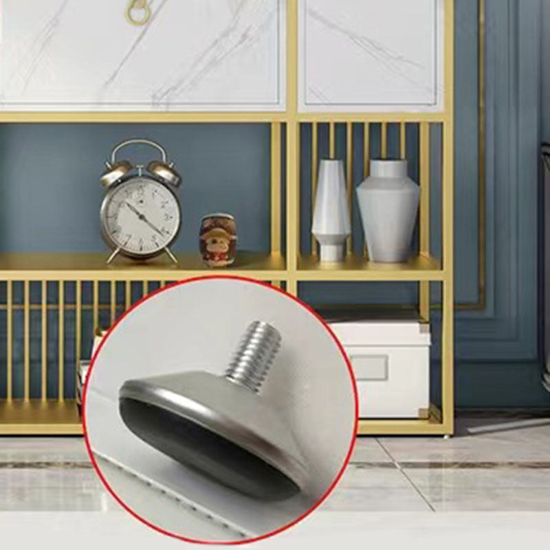 Modern Metal Shelf Bookcase Open Home Bookshelf with Cabinets