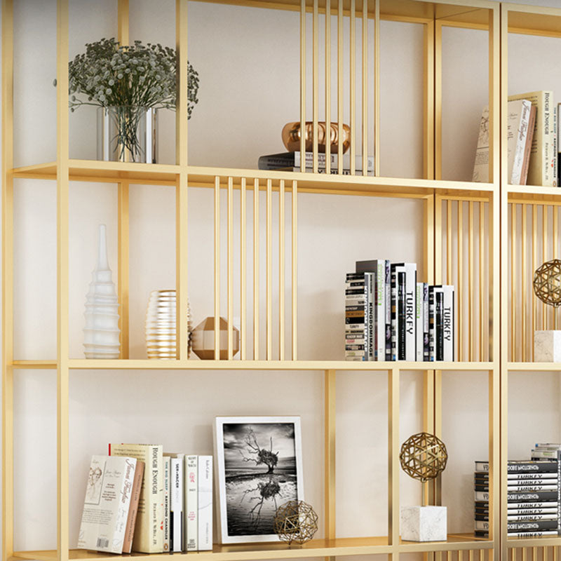 Contemporary Shelf Bookcase Metal Open Book Shelf with Shelves