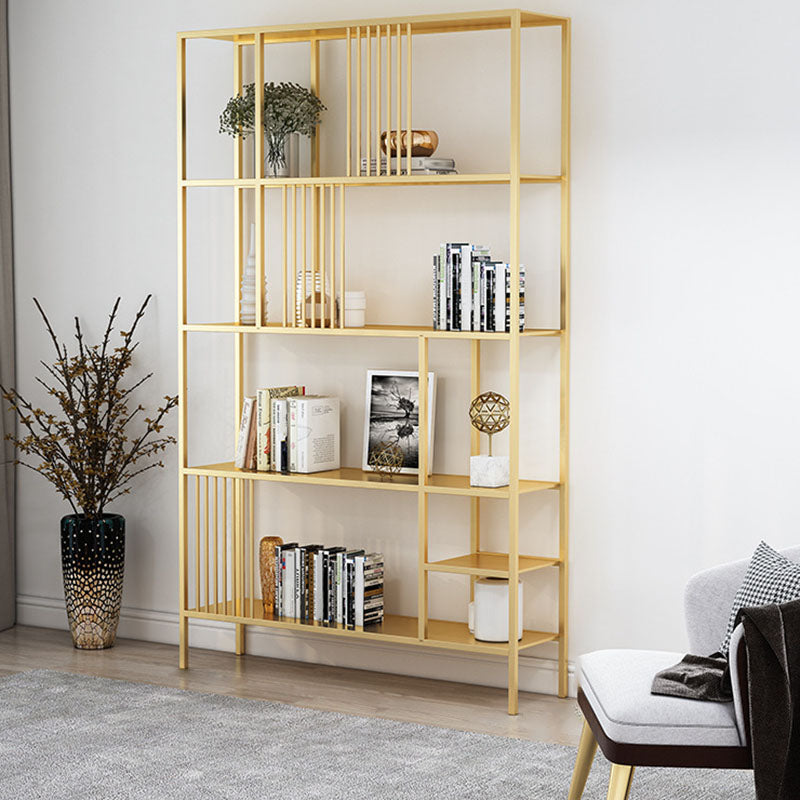 Contemporary Shelf Bookcase Metal Open Book Shelf with Shelves