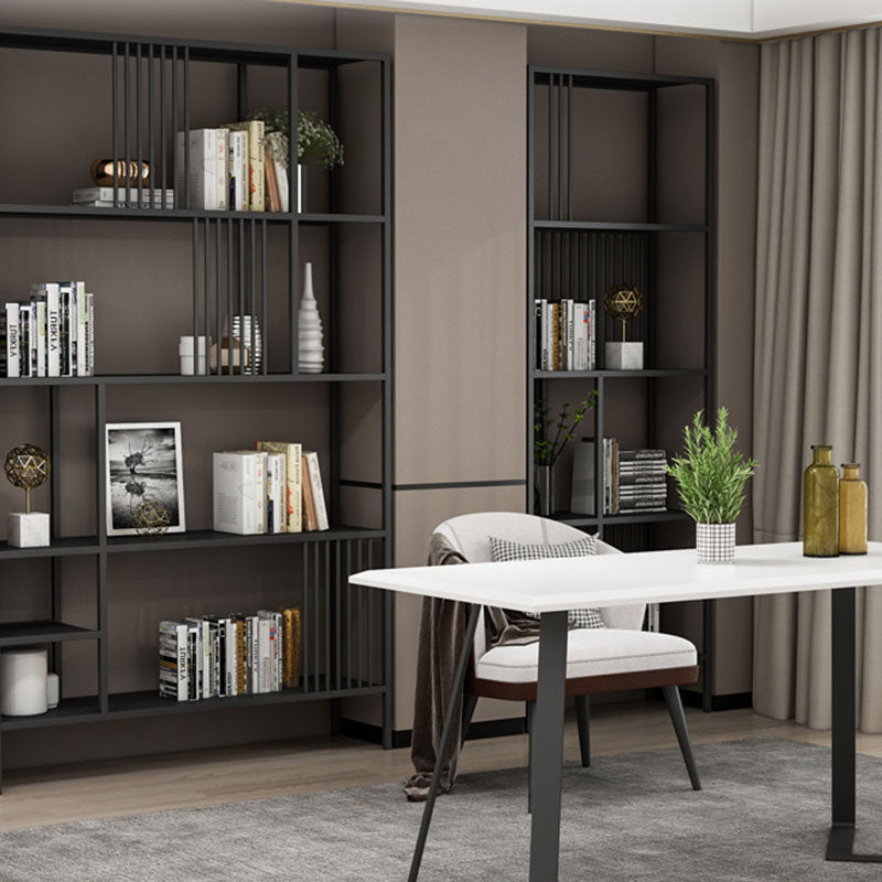Contemporary Shelf Bookcase Metal Open Book Shelf with Shelves