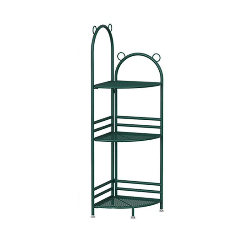 Modern Metal Bookcase Corner Open Shelf Bookshelf with Shelves
