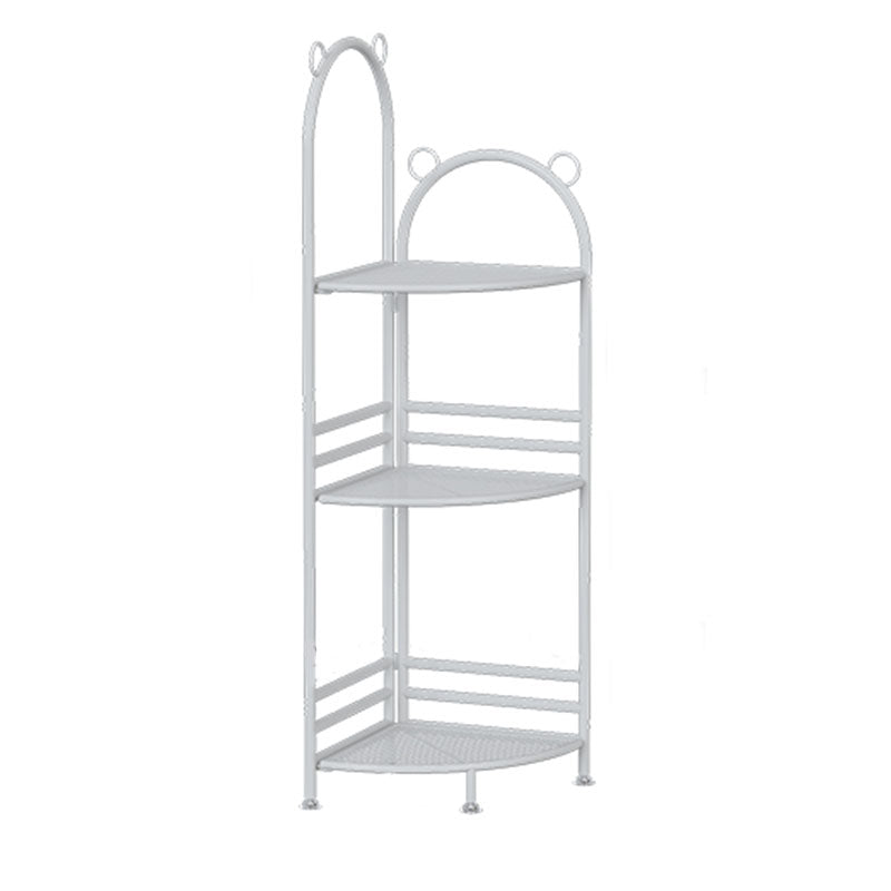 Modern Metal Bookcase Corner Open Shelf Bookshelf with Shelves