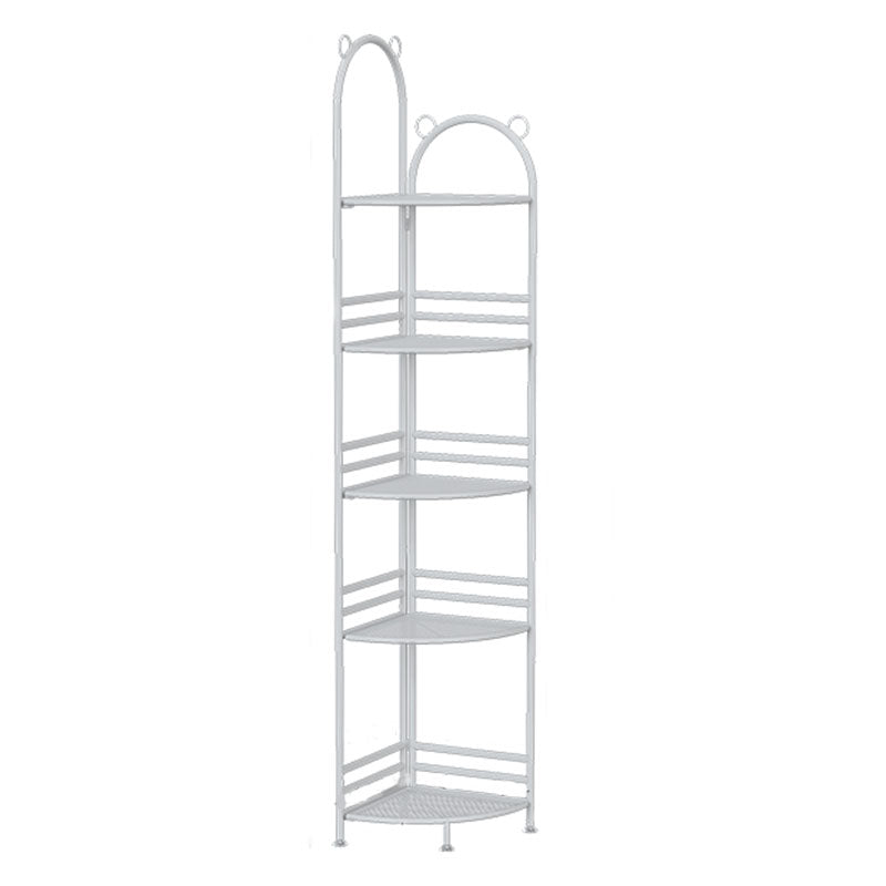 Modern Metal Bookcase Corner Open Shelf Bookshelf with Shelves