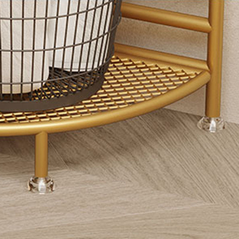 Modern Metal Bookcase Corner Open Shelf Bookshelf with Shelves