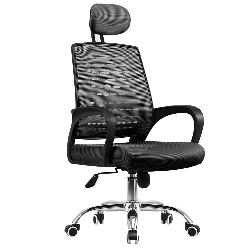 Modern Fixed Arms Office Chair Steel Slide Adjustable Office Chair