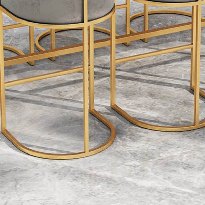 Nordic Style Low Back Bucket Stools for Home Upholstered Fabric Stools