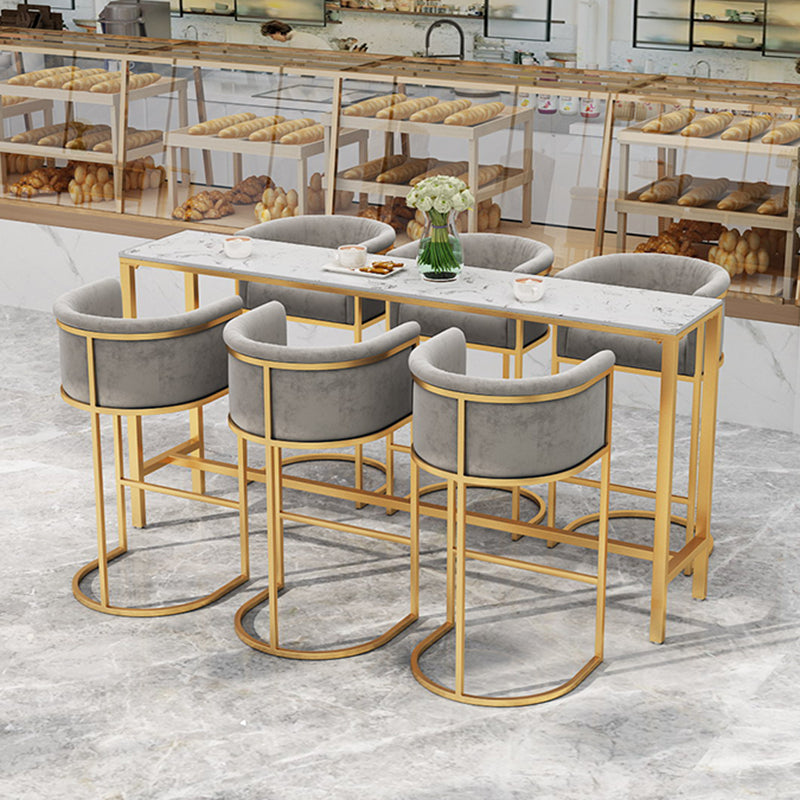 Nordic Style Low Back Bucket Stools for Home Upholstered Fabric Stools