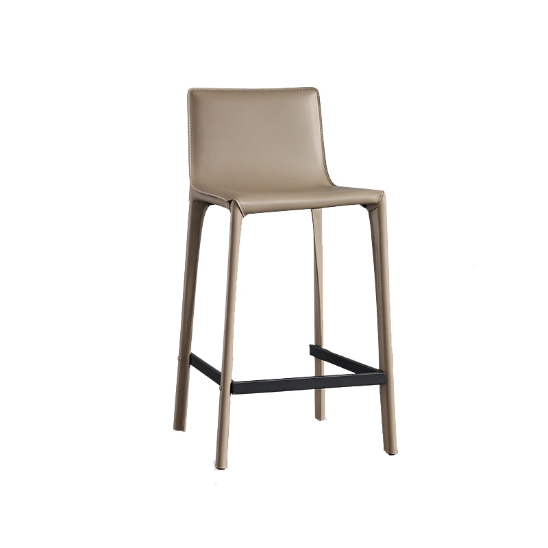 Modern Style Low Back Bar-stool Pu Leather Counter Bar Stool with Metal Legs