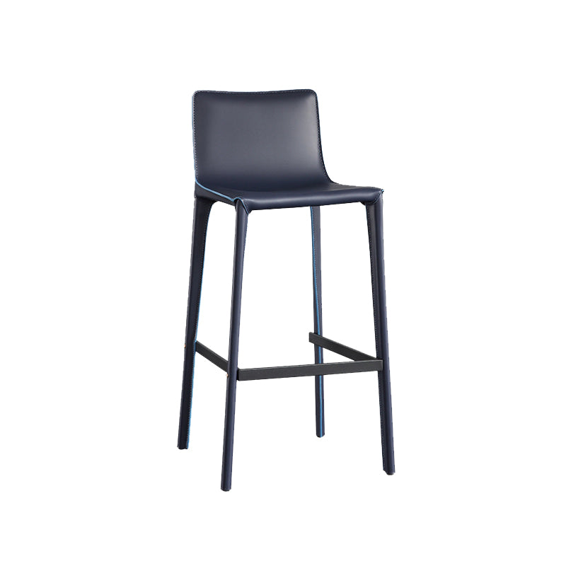 Modern Style Low Back Bar-stool Pu Leather Counter Bar Stool with Metal Legs