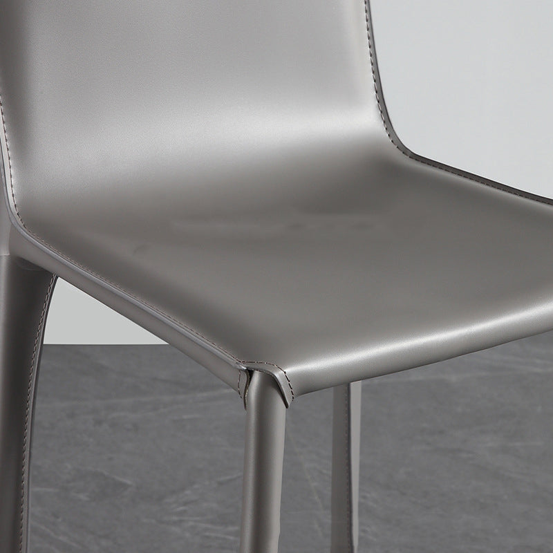 Modern Style Low Back Bar-stool Pu Leather Counter Bar Stool with Metal Legs