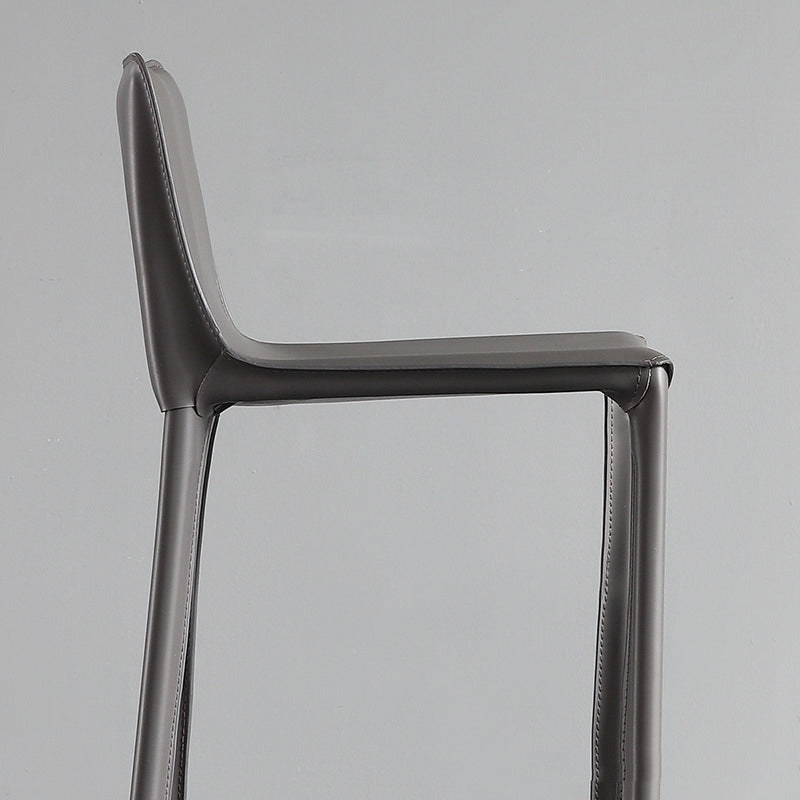 Modern Style Low Back Bar-stool Pu Leather Counter Bar Stool with Metal Legs