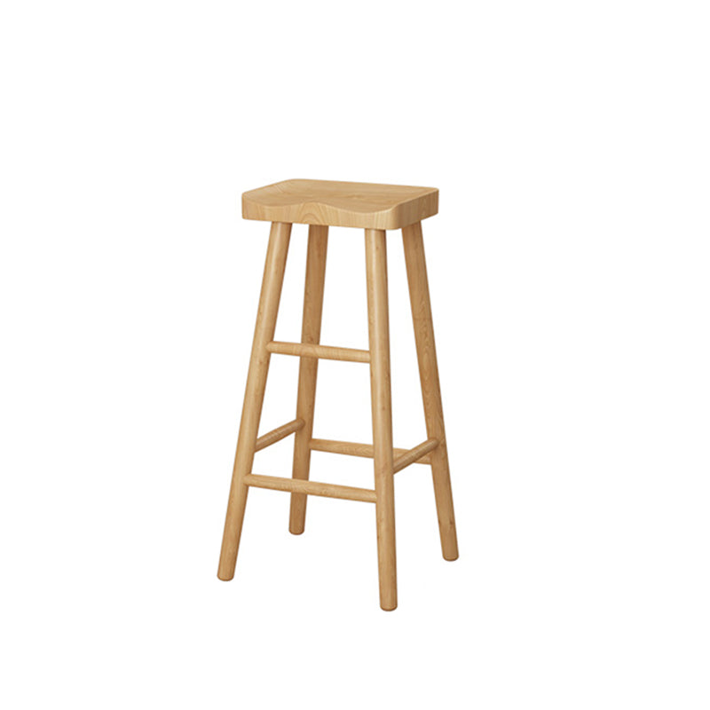 Modern Design Saddle Wooden Stools for Home Armless Stools with Wood Seat
