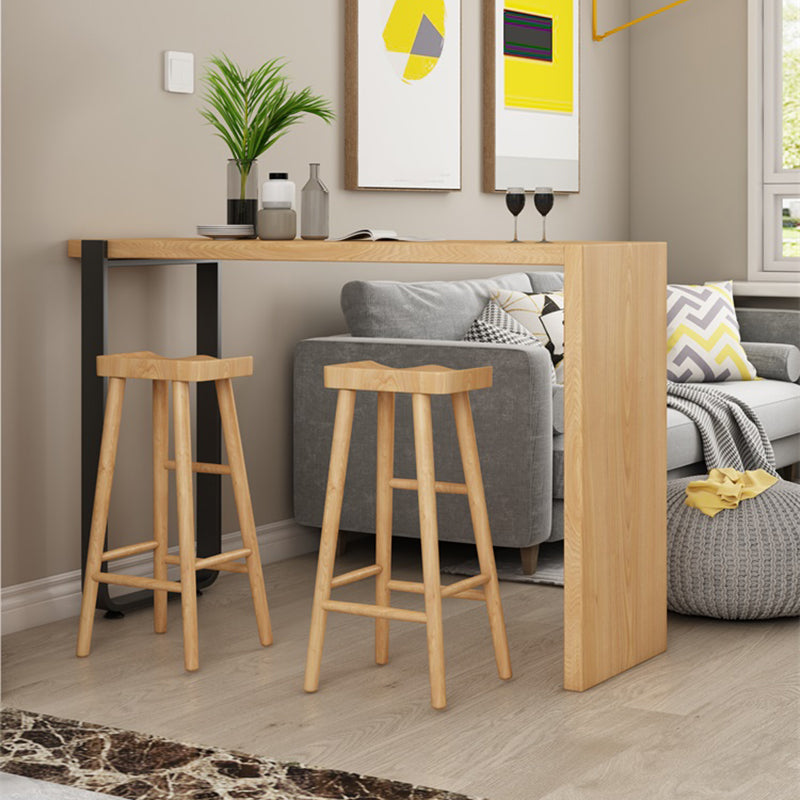 Modern Design Saddle Wooden Stools for Home Armless Stools with Wood Seat