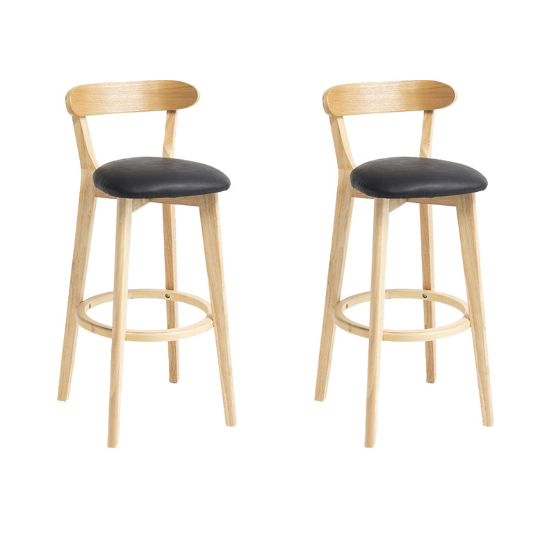 Modern Wood Barstool Fabric Cushion in Matte Finish for Indoor