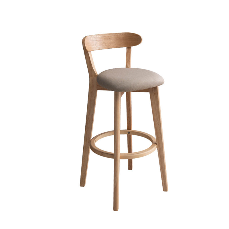 Modern Wood Barstool Fabric Cushion in Matte Finish for Indoor