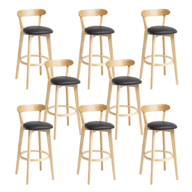 Modern Wood Barstool Fabric Cushion in Matte Finish for Indoor