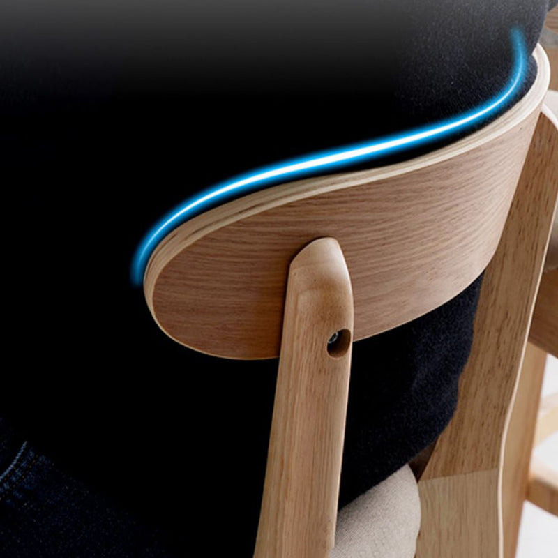 Modern Wood Barstool Fabric Cushion in Matte Finish for Indoor