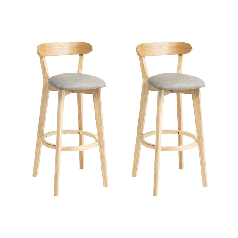 Modern Wood Barstool Fabric Cushion in Matte Finish for Indoor