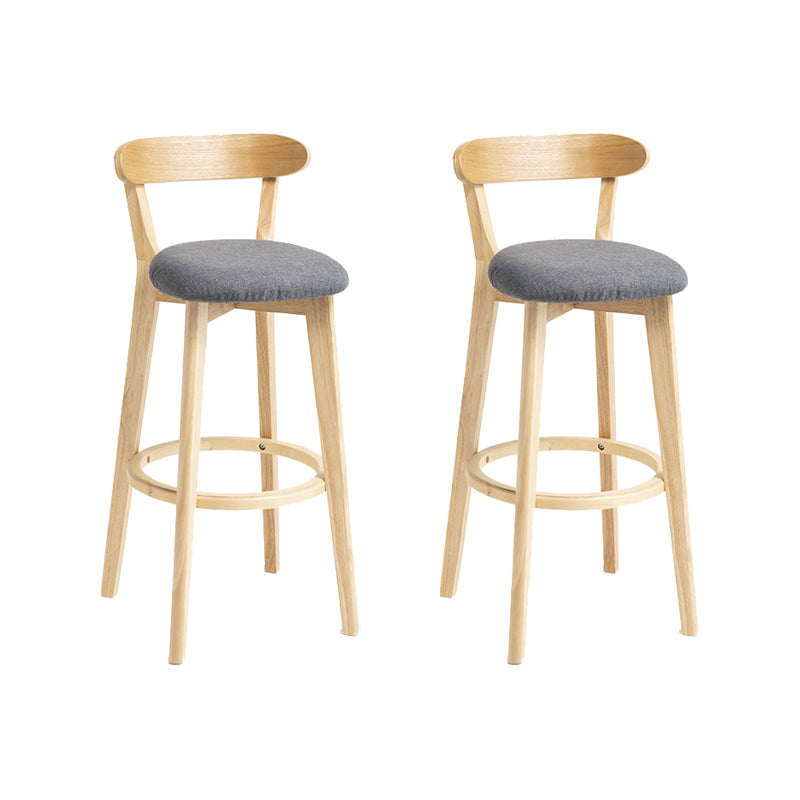 Modern Wood Barstool Fabric Cushion in Matte Finish for Indoor