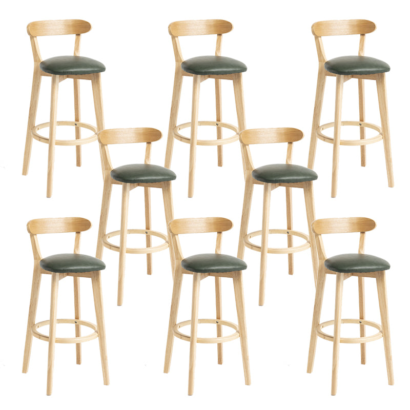 Modern Wood Barstool Fabric Cushion in Matte Finish for Indoor