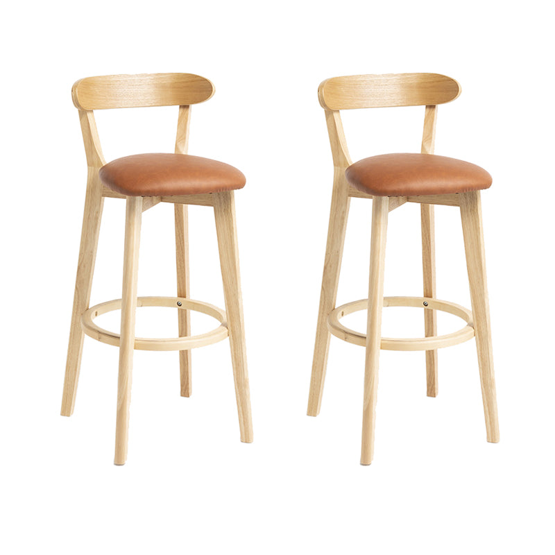 Modern Wood Barstool Fabric Cushion in Matte Finish for Indoor