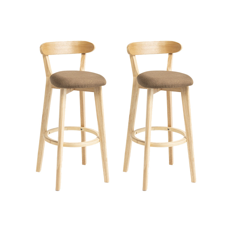 Modern Wood Barstool Fabric Cushion in Matte Finish for Indoor