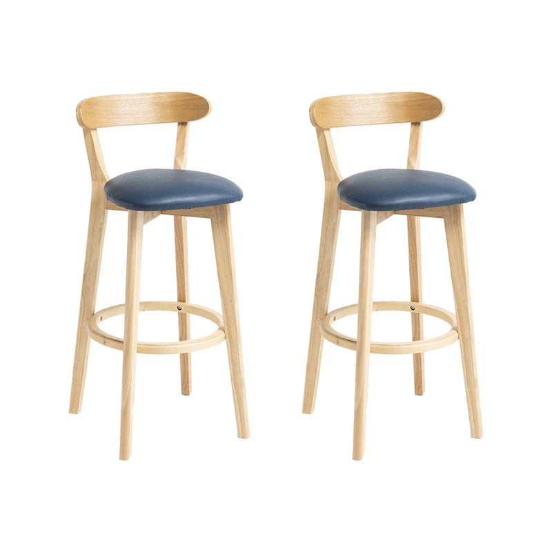Modern Wood Barstool Fabric Cushion in Matte Finish for Indoor