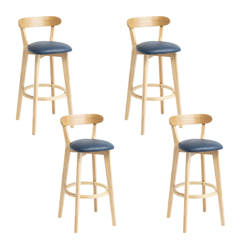 Modern Wood Barstool Fabric Cushion in Matte Finish for Indoor