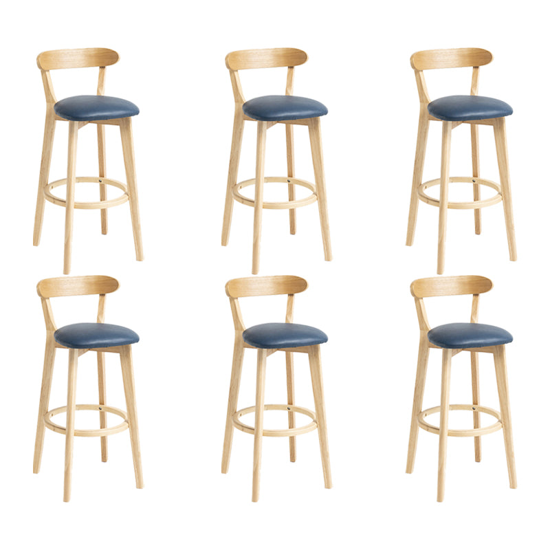 Modern Wood Barstool Fabric Cushion in Matte Finish for Indoor
