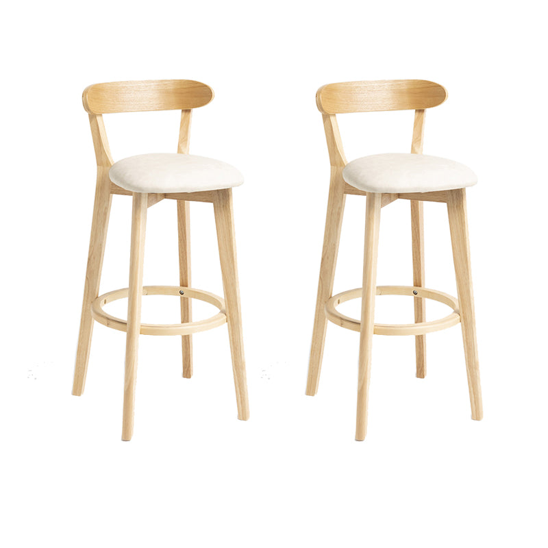 Modern Wood Barstool Fabric Cushion in Matte Finish for Indoor