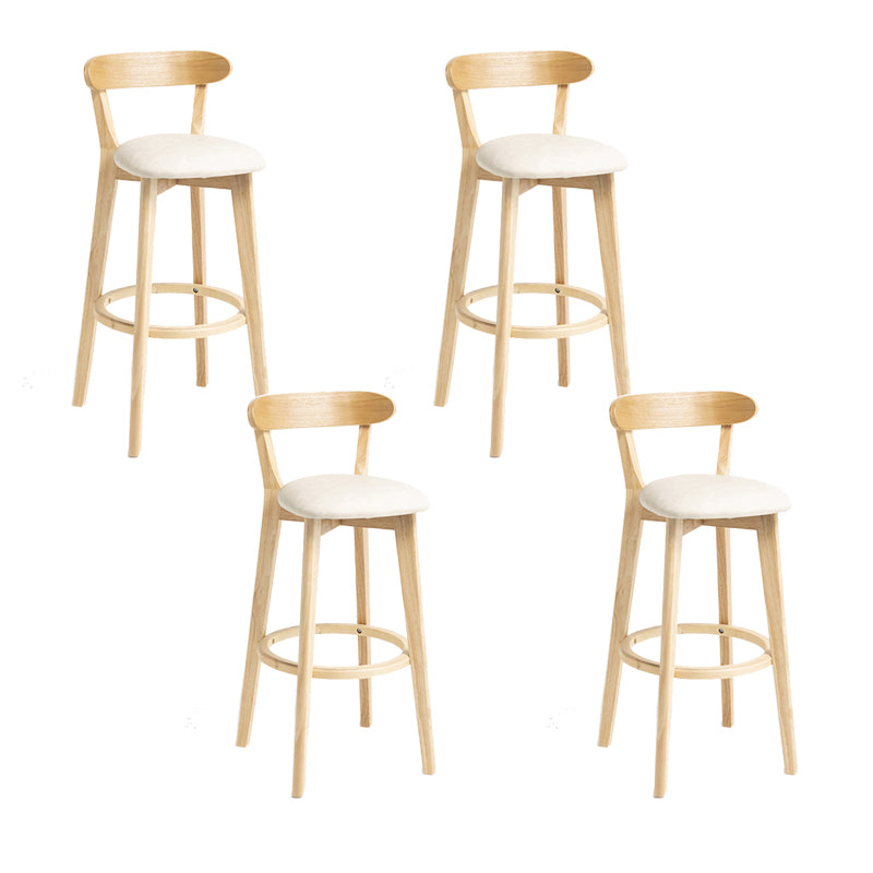 Modern Wood Barstool Fabric Cushion in Matte Finish for Indoor