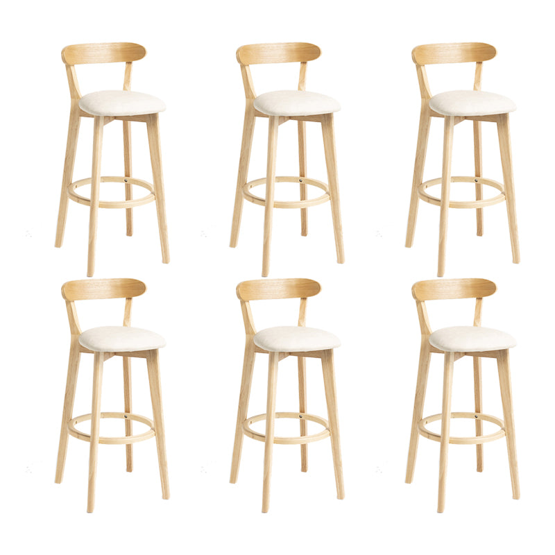 Modern Wood Barstool Fabric Cushion in Matte Finish for Indoor