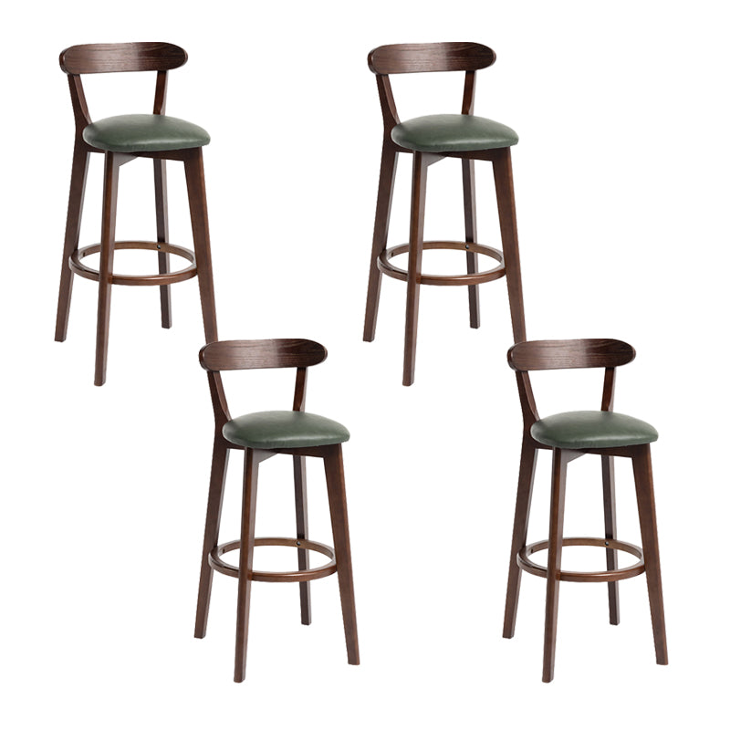 Modern Wood Barstool Fabric Cushion in Matte Finish for Indoor