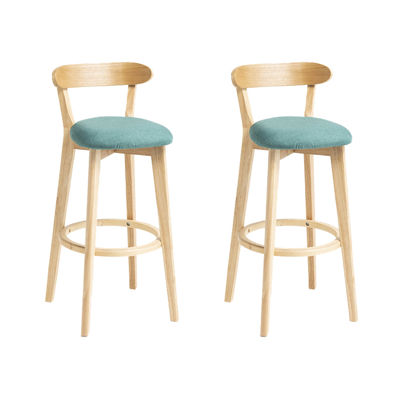 Modern Wood Barstool Fabric Cushion in Matte Finish for Indoor