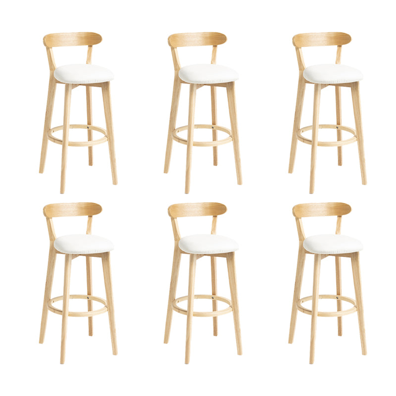Modern Wood Barstool Fabric Cushion in Matte Finish for Indoor