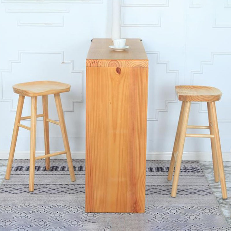 Contemporary Wood Stool Backrest Counter Stool for Restaurant