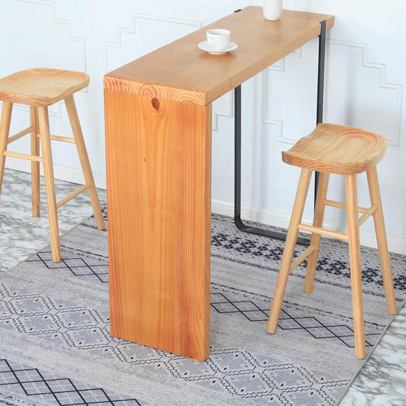 Contemporary Wood Stool Backrest Counter Stool for Restaurant